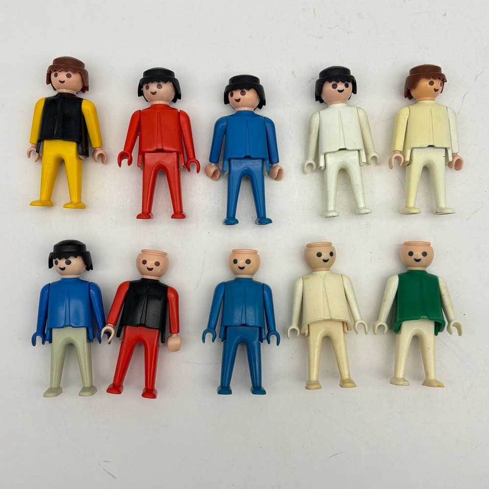 Vintage Playmobil Geobra Figure Lot 10 Figures 1974 1980s 1990s Replacement